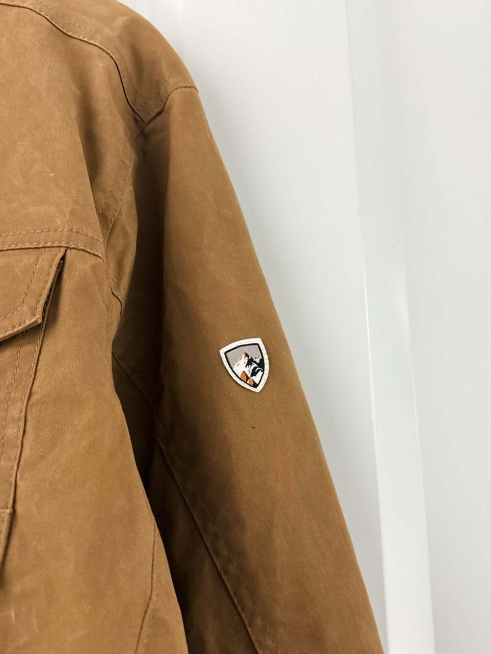 Kuhl Waxed Canvas Jacket Mens Medium Brown Lined Workwear Utility Coat - Picture 3 of 5